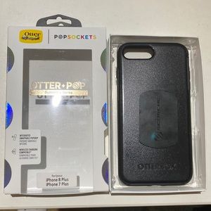 OtterBox Popsockets Symmetry Case IPhone 7/8 Plus Good Condition Black